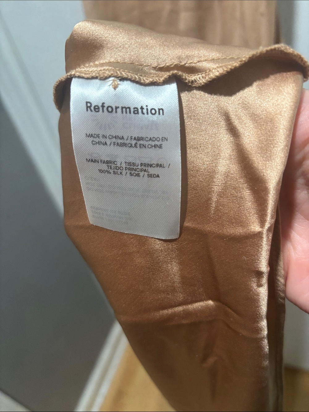 REFORMATION Provence midi dress in buff - Picture 6 of 9